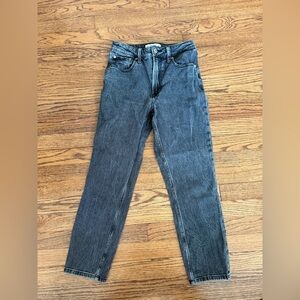 Abercrombie & Fitch Women’s Dark Gray/Distressed Black Mom Jeans